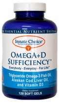 OmegA+D Sufficiency™ - NEW Concentrated Gelcaps - CITRUS flavor - SINGLE BOTTLE